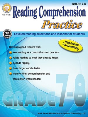 cover image of Reading Comprehension Practice, Grades 7--8